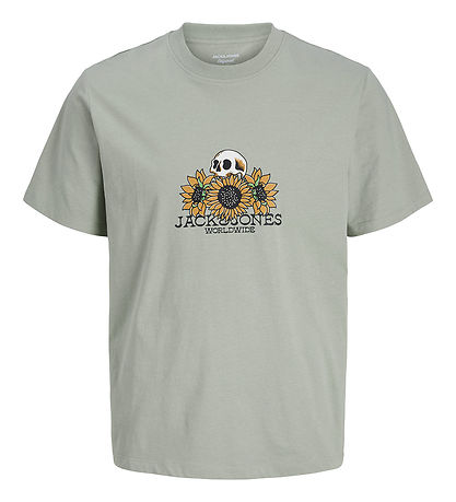 Jack & Jones T-Shirt - JorCatskills - Seegras m. Print