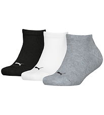 Puma Ankle Socks - 3-Pack - Grey/White/Black