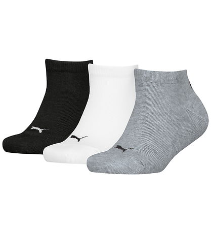 Puma Ankle Socks - 3-Pack - Grey/White/Black