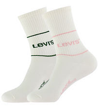 Levis Socken - 2er-Pack - Weiß/Grün/Pink