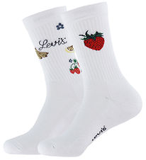 Levis Socks - 2-Pack - Fruit Aop - White Combo
