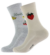 Levis Socks - 2-Pack - Fruit Aop - Grey/Beige