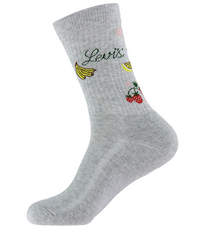 Levis Sokkar - 2 Pakki - Ávaxta-Aop - Grátt/Drapplitað