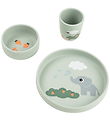 Done by Deer Dinner Set - Silicone - Stick & Stay - Elphee Green