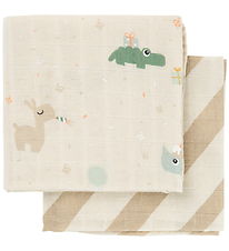 Done by Deer Muslin Cloth - 2-Pack - Celebration - Sand