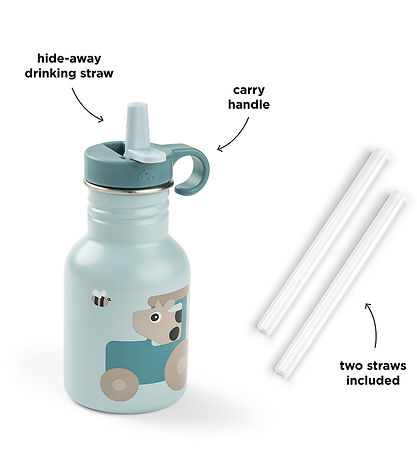 Done by Deer Trinkflasche - Edelstahl - 350 ml - Tiny Farm - B