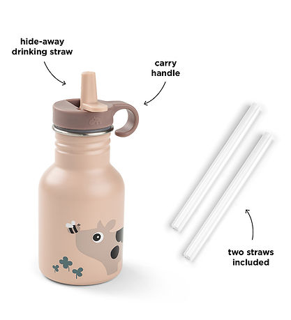 Done by Deer Trinkflasche - Edelstahl - 350 ml - Tiny Farm - P
