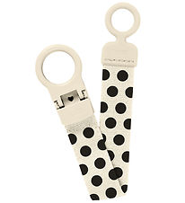 BIBS Pacifier Clip - Clip Loop - Ivory/Black w. Dots