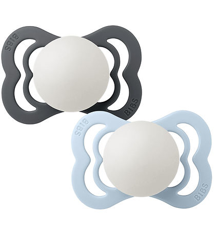 BIBS Supreme+ Glowing Pacifiers - Size 1 - Silicone - 2-Pack - I