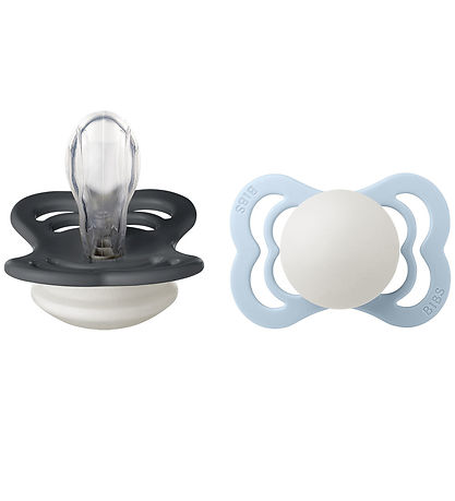 BIBS Supreme+ Glowing Pacifiers - Size 1 - Silicone - 2-Pack - I