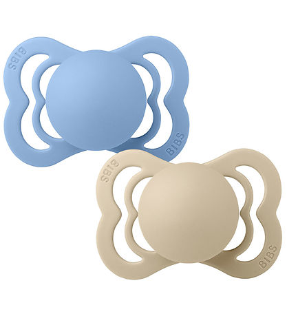 BIBS Supreme+ Pacifiers - Size 1 - Symmetrical - 2-Pack - Vanill