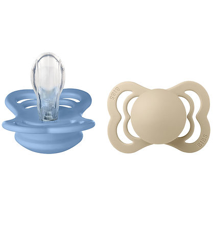 BIBS Supreme+ Pacifiers - Size 1 - Symmetrical - 2-Pack - Vanill