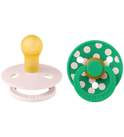 BIBS Colour Pacifiers - Size 1 - Round - 2-Pack - Petal/Cactus