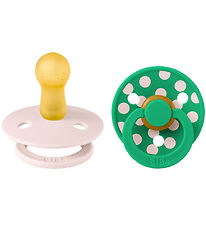 BIBS Colour Pacifiers - Size 2 - Round - 2-Pack - Petal/Cactus