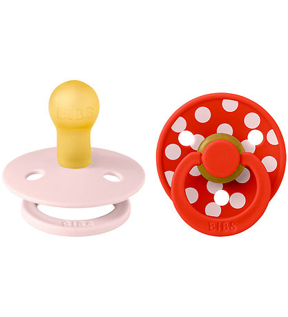 BIBS Colour Pacifiers - Size 1 - Round - 2-Pack - Blossom/Candy 