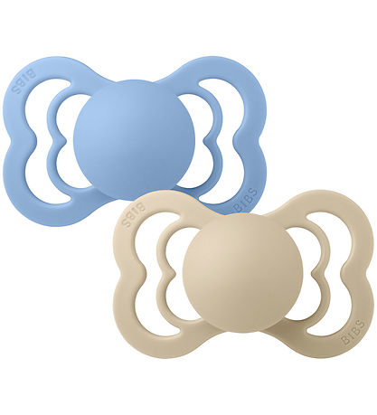 BIBS Supreme+ Pacifiers - Size 2 - Symmetrical - 2-Pack - Vanill