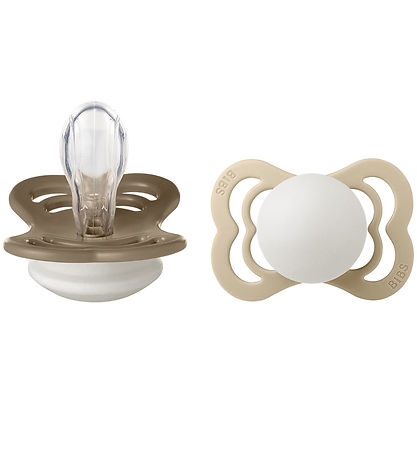 BIBS Supreme+ Glowing Pacifiers - Size 1 - Silicone - 2-Pack - V