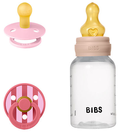 BIBS Sprinkle - Gift Set - Pacifiers/Feeding Bottle - Blush