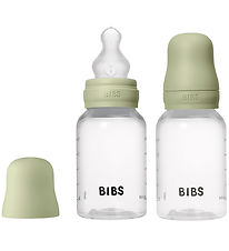 BIBS Feeding Bottles - 2-Pack - 150 mL - PP/Silicone - Sage