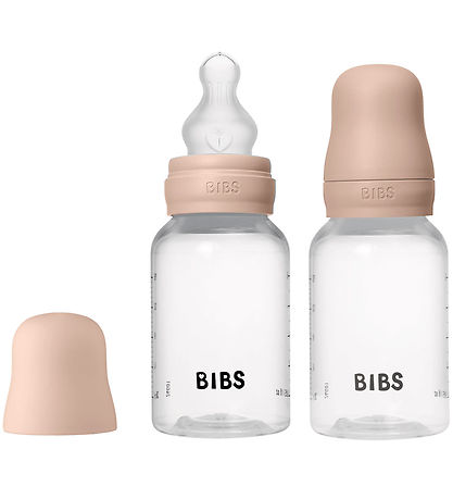 BIBS Feeding Bottles - 2-Pack - 150 mL - PP/Silicone - Blush