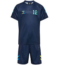 Hummel Tracksuit - hmlShimmer - Dress Blues/Limeade