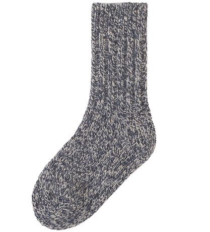 Joha Socks - Wool - Knitted - Blue/Melange