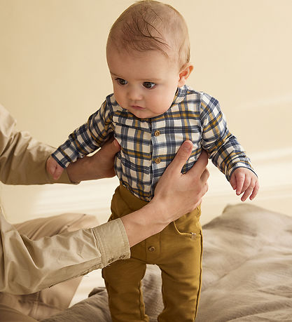 Minymo Bodysuit l/s - AOP - White Swan