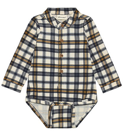 Minymo Bodysuit l/s - AOP - White Swan