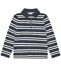 Minymo Polo shirt w. Zipper - Odyssey Gray