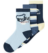 Name It Chaussettes - NmmDarvin - 3 Pack - Blue Brouillard/Marin