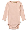 Wheat Bodysuit l/s - Rib - Regitze - Powder