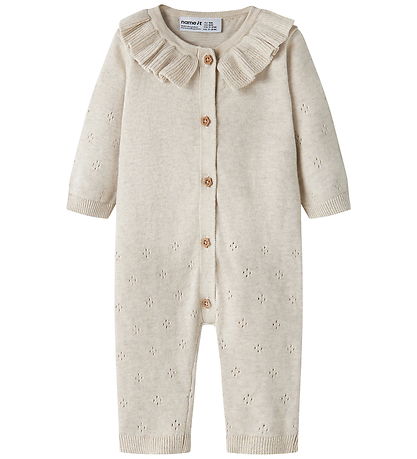 Name It Strampler - Strick - NbfDiame - Peyote-Mischung