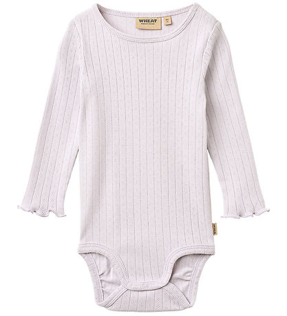 Wheat Bodysuit l/s - Rie - Purple Light w. Pointelle