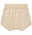 Wheat Shorts - Knitted - Sandshell White flowers