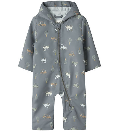 Name It Jumpsuit - NbnMax - Flint Stone/Tractor