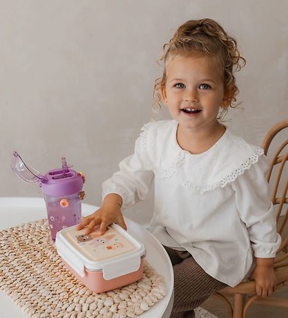 Petit Monkey Water Bottle w. Straws - 430 mL. - Sparkling Sweets