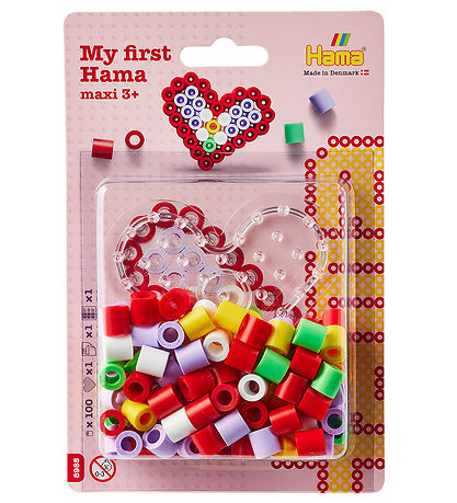 Hama Maxi Beads - 100 pcs + Pegboard Heart