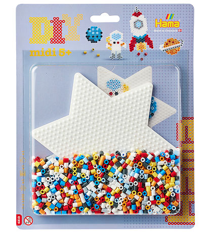 Hama Midi Beads - 1100 pcs - Large Star - Space