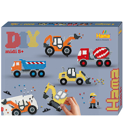 Hama Midi Beads - Gift Box - Construction machinery