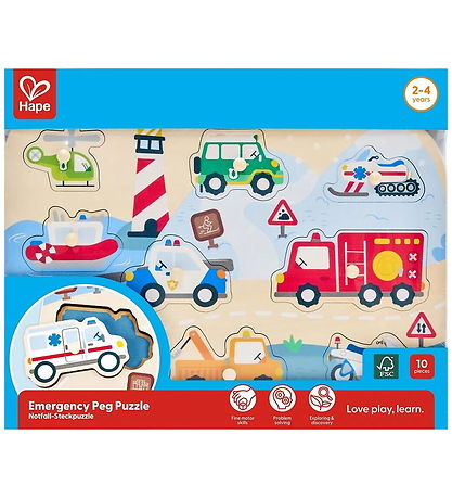 Hape Jigsaw Puzzle - Emergency Vehicles