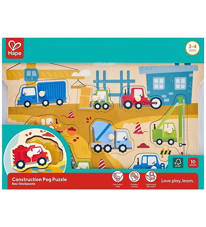 Hape Jigsaw Puzzle - Construction Vehicles