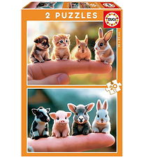 Educa Jigsaw Puzzle - 2x20 Bricks - Baby Animals
