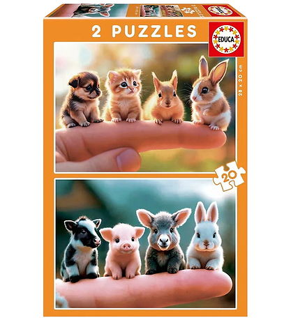 Educa Puzzlespiel - 2x20 Teile - Baby Animals