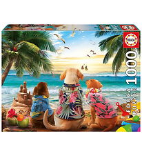 Educa Puzzel - 1000 Bakstenen - Honden On The Beach