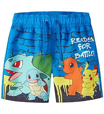 Name It Swim Trunks - NmmMeer - Pokémon - Electric Blue Lemonade