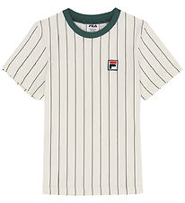Fila T-shirt - Lubaco - Egret/Black Striped