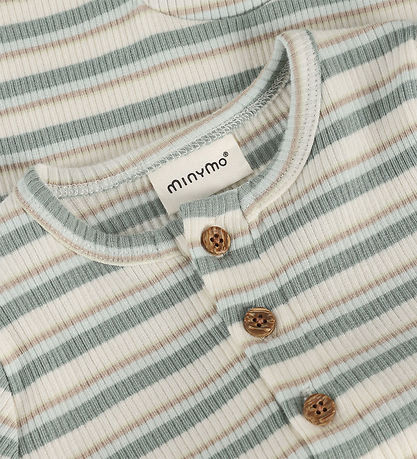 Minymo 여름용 롬퍼 - 갈비뼈 - 연잎