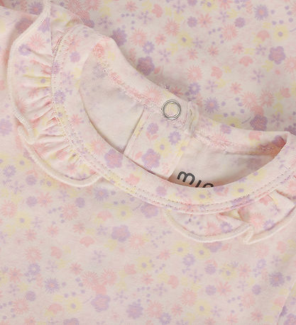 Minymo Bodysuit s/s - AOP - Vanilla Ice