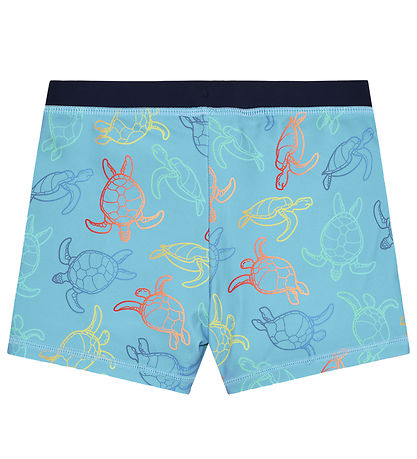 Color Kids Badehose - AOP - Cerulean