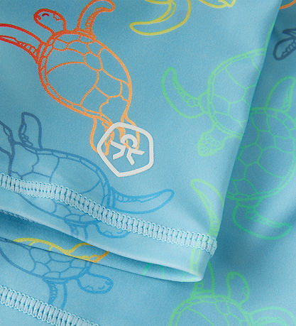 Color Kids Badehose - AOP - Cerulean